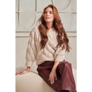 Smashed Lemon Gebreide losvallende damestrui |