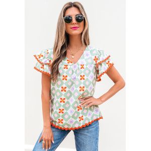 Bloemenprint Golvende Blouse