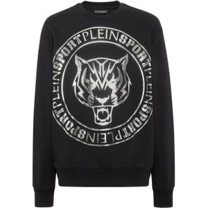 Plein Sport - Sweatshirt Tiger - Zwart - Katoen - Regular Fit
