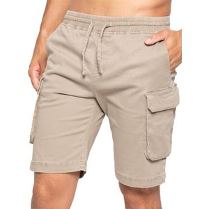Enzo - Heren Cargo Korte Broek - Beige