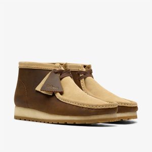 Clarks - Wallabee RB Combi - Leren Herenlaarzen - Bruin