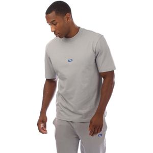 HUGO - Nieros - T-shirt - Grijs - Regular Fit - Katoen