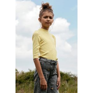 Looxs Revolution Top slub jersey limoncello voor meisjes in de kleur