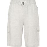 Philipp Plein - Linen Short Trousers Coolkid Cargo - Korte Broeken - Grijs - Linnen