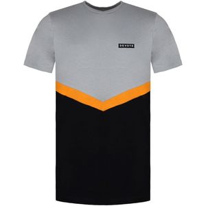 Devote London - Bruno - T-shirt - Oranje/Zwart
