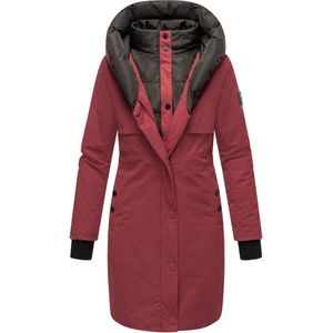 Navahoo - Snowelf - Damesmantel - Bordeaux - Lang - Warm - Gewatteerd - Met Capuchon