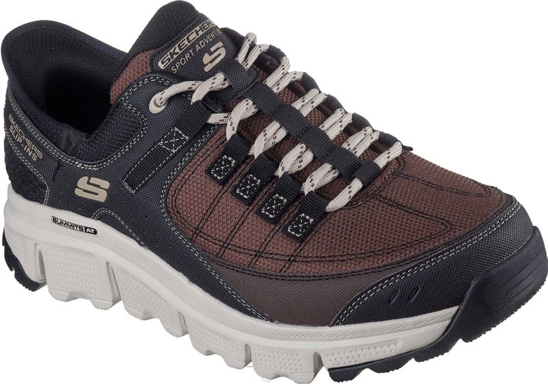 Skechers - Summits Handsfree - Instappers - Taupe - Synthetische Mesh Rand