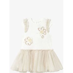 Mayoral - Jurk - Champagne - Tulle - Drukknoopsluiting