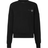 Plein Sport - Sweatshirt Basic - Zwart - Dames - Katoenmix - Lichtgewicht Fleece