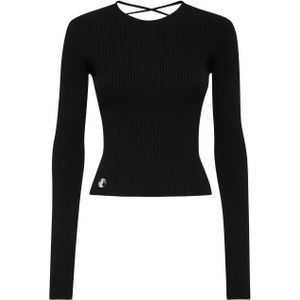 Philipp Plein - Knit Criss Cross Top - Zwart - Dames - Polyester