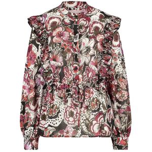 Studio Anneloes 06388 dieke crepe flower blouse ecru dessin