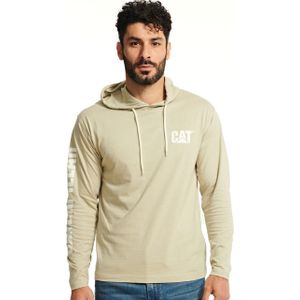 Caterpillar - Hoodie - Beigekleurig - Lange Mouwen - Katoenen T-Shirt