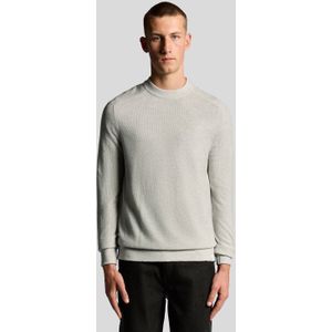 Lyle & Scott - Pique Trui met Hoge Nek - Grijs