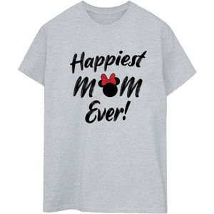 Li-cense Disney dames minnie mouse happiest mom ever katoenen vriendje t-shirt