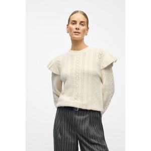 Object - Objpaola Lo Knit Pullover - Crème - Trui