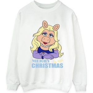 Li-cense Disney dames muppets miss piggy koningin van de feestdagen sweatshirt
