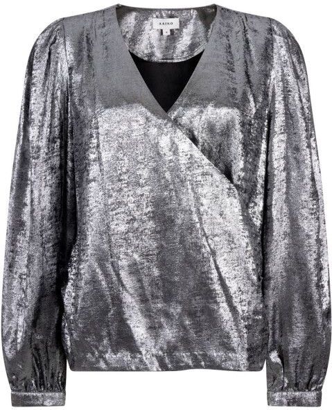 Aaiko - Top lange mouw - Zilver - LYDA SHINE PES 50