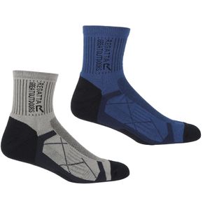 Regatta - Actieve Outdoor Sokken - Marine / Donker Staal - Set van 2