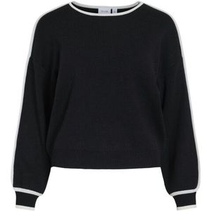 Vila - Viloca O-Neck L/S Stripe Knit Top - Dames - Regular Fit
