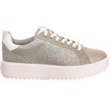 Michael Kors - Glitter Sneakers - Grijs - Dames - Ronde Teen Met Veters en Rubberen Zool