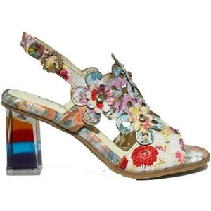 Laura Vita - Hacsio 324 - Sandalen - Geel - Hoogwaardig Leer met Print