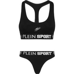 Plein Sport - Jogging Lingerie Set Glitter - Ondergoed - Zwart - Katoen