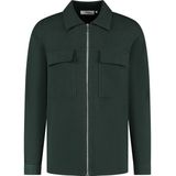 Pure Path - Regular Fit Knitwear - Overshirt - Donkergroen