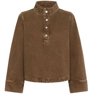 My Essential Wardrobe - Boxy Shirt - Tabaksbruin - Dames - Overhemden