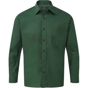 Premier Heren popeline overhemd met lange mouwen