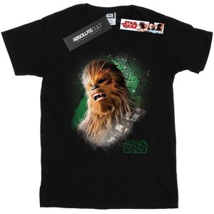 Li-cense Star wars dames the last jedi chewbacca geborsteld katoenen vriendje t-shirt