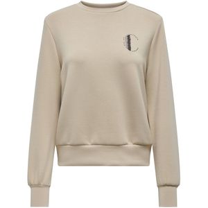 Only Onlmayra ls shine o-neck swt beige