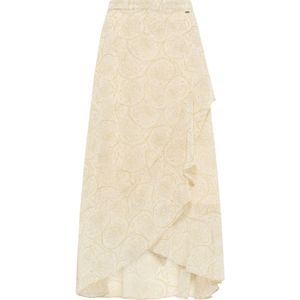 DreiMaster - Rock - Wit - Veelkleurig - Maxirok van Wol