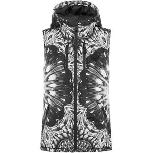 Plein Sport - Short Vest Optical Flower - Gewatteerd Vest - Zwart - Dames - Polyester