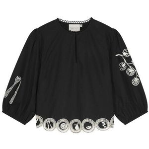 Fabienne Chapot - CLTTOP05 LIOU - Top - Zwart - Korte Mouw