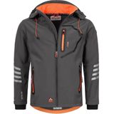 Arctic Seven - Softshell Jas - Grijs-Oranje - Wind- en Waterafstotend