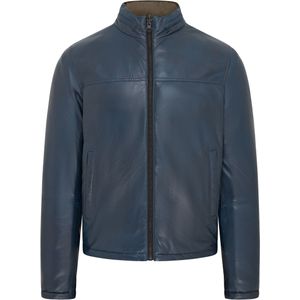 Raufoss - Omkeerbaar Leren Bomberjack - Blauw - Heren