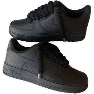 Nike Air force 1 low rope laces black custom