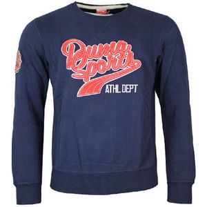 Puma - Varsity Graphic - Pullover - Navy Blauw - Lange Mouw - Crew Hals