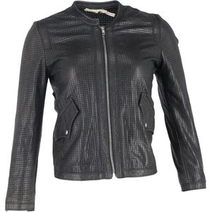 Isabel Marant Étoile Geperforeerde Ritsjack in Zwart Lamsleer