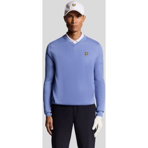 Lyle & Scott - Golf Wool Blend - V-halstrui - Blauw