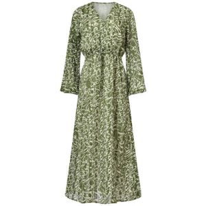 Smashed Lemon Abstracte jurk in army en sand |