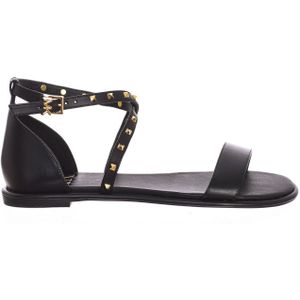 Michael Kors - Sandalen - Zwart - Leer - Platte Zool