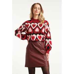 Smashed Lemon - Knit Top - Bordeaux - Haartjesstructuur