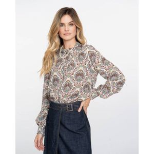 Geisha - Blouse lange mouw - Blauw - 53637-20