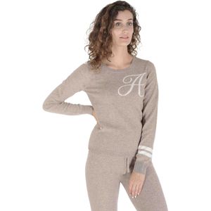 Crown Of Edinburgh Kasjmier Trui Met Ronde Hals Stockbridge Camel A