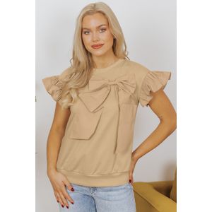 Boogtop Rimpel Mouw Casual Top