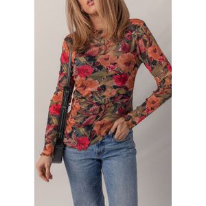 Bloemenprint Mesh Top