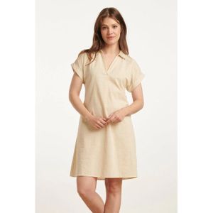 Smashed Lemon - 25176 - Linnen Jurk - Zandlinnen - Korte Mouwen