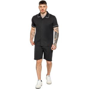 Enzo - Heren Biesjes Shirt - Korte Broek Tracksuit Set