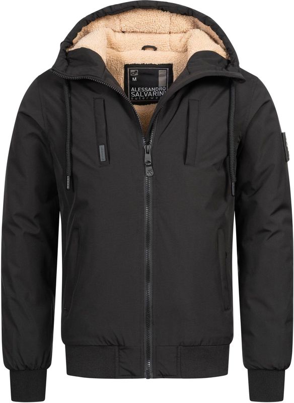 Alessandro Salvarini Winterjas  lichtbruin / zwart